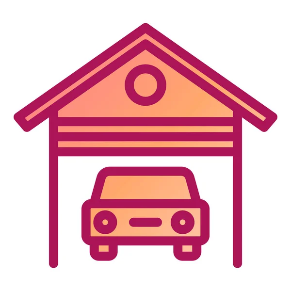 House Garage Icon Vector Illustration — Stock Vector