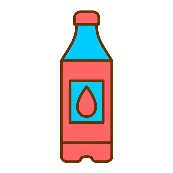 Vector Ilustración Una Botella Agua Icono — Archivo Imágenes Vectoriales