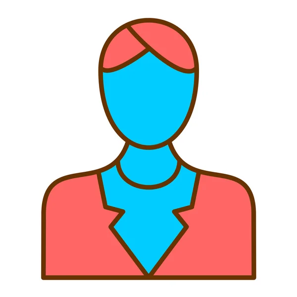Una Mujer Icono Web Ilustración Simple — Vector de stock