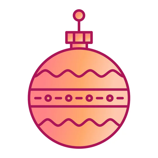 Natale Palla Icona Vettoriale Illustrazione — Vettoriale Stock