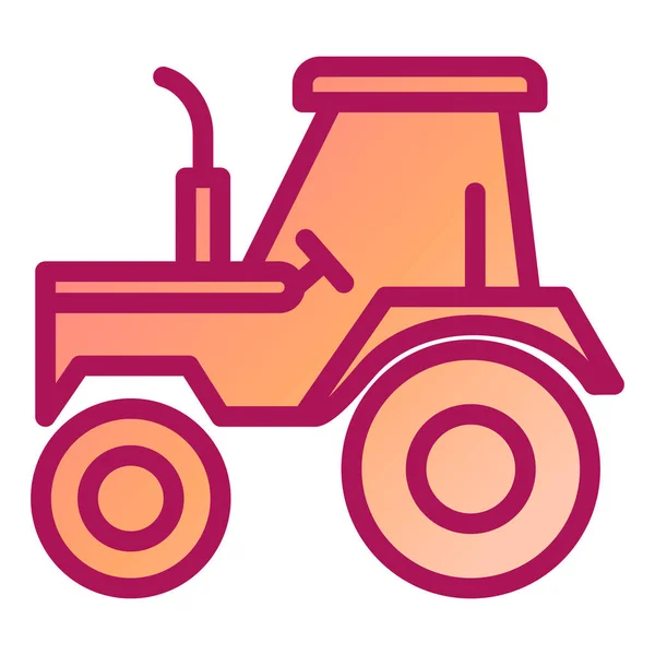 Tractor Ícone Web Ilustração Simples — Vetor de Stock