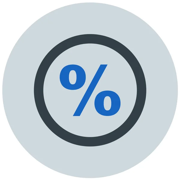 Percentuale Icona Web Semplice Illustrazione — Vettoriale Stock