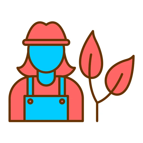 Tuinman Met Plant Vector Illustratie Ontwerp — Stockvector
