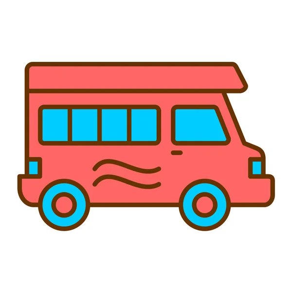 Van Bus Icono Vector Ilustración Diseño — Archivo Imágenes Vectoriales