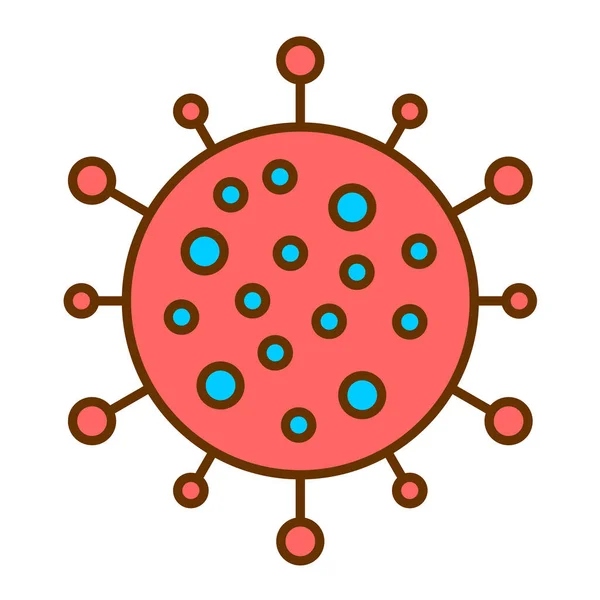 Virus Icono Enfermedad Símbolo Bacterias — Vector de stock