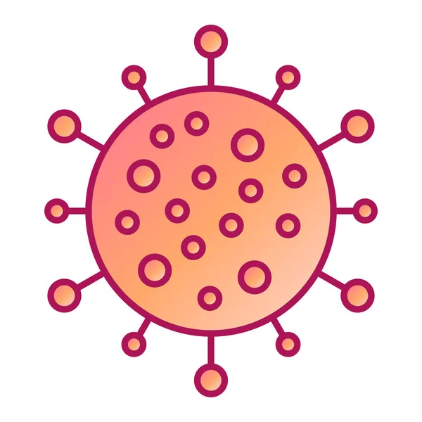 Icono Del Virus Color Plano Ilustración Vectorial Sobre Fondo Blanco — Vector de stock