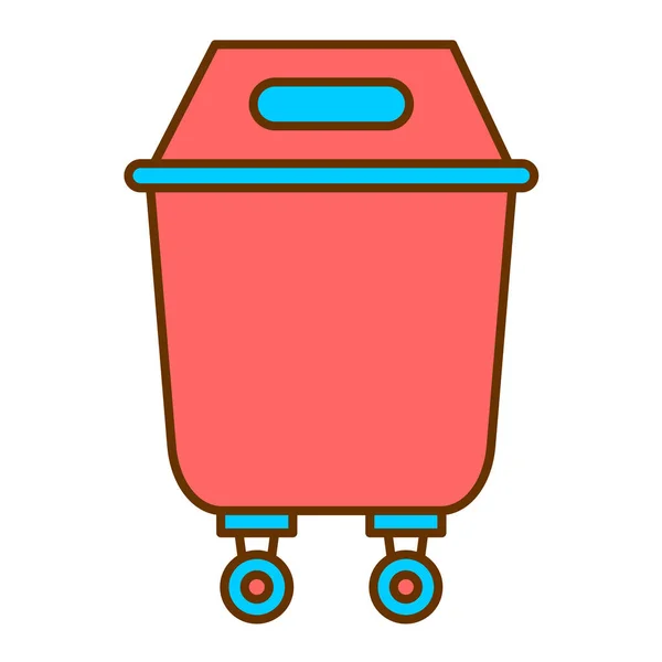Trash Can Icon Outline Illustration Garbage Bin Vector Icons Web — Stock Vector