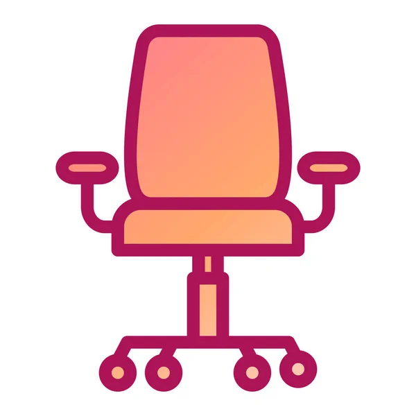 Biuro Krzesło Ikona Wektor Ilustracja — Wektor stockowy