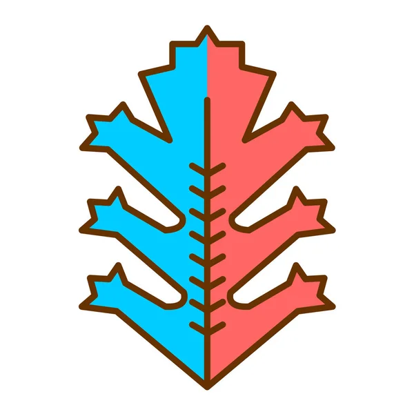 Maple Leaf Icon Vector Autumn Season Sign Isolated Contour Symbol — Stock vektor