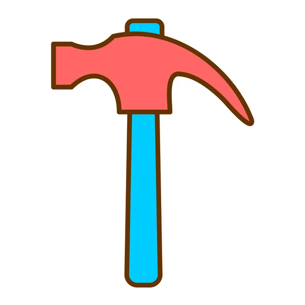 Vector Illustration Hammer Icon — Stock Vector
