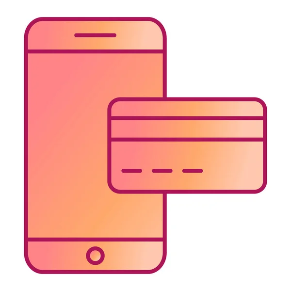 Mobiele Telefoon Met Creditcard Vector Illustratie Ontwerp — Stockvector