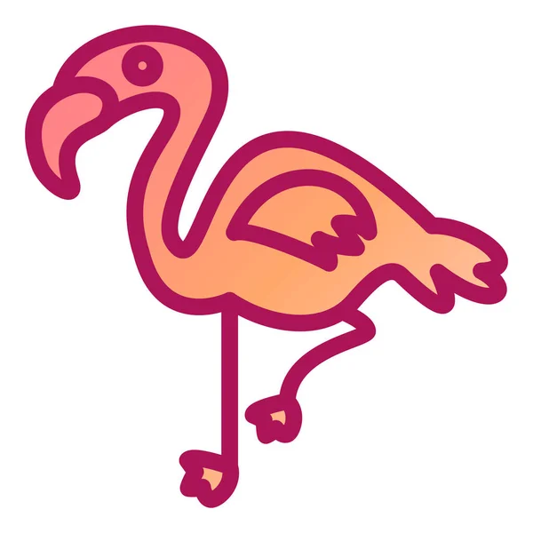 Flamingó Ikon Vektor Illusztráció — Stock Vector