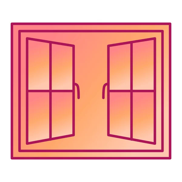Window Icon Flat Illustration Wardrobe Vector Icons Isolated White Background — Stock Vector
