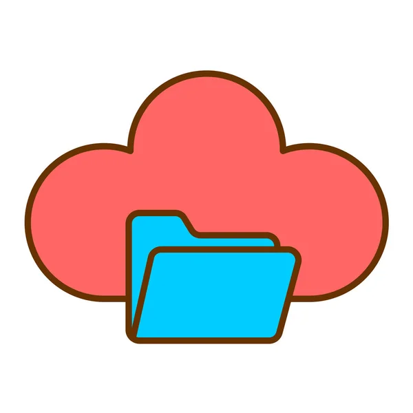 Cloud Computing Web Icon — Stock Vector