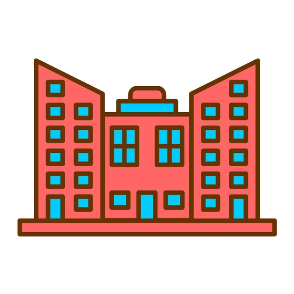 Gebäude Icon Vektor Illustration — Stockvektor