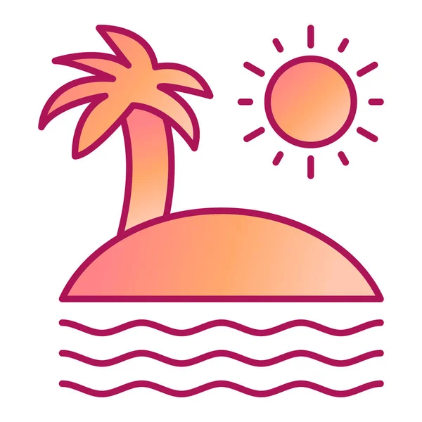 Verano Playa Icono Vector Ilustración — Archivo Imágenes Vectoriales