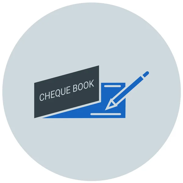 Vector Illustration Chequebook Modern Icon — Stock Vector