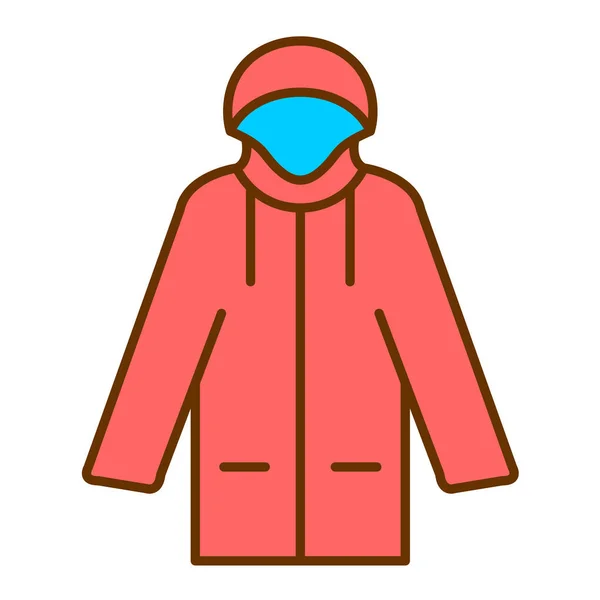 Winter Jacket Icon Vector Illustration — Stock Vector