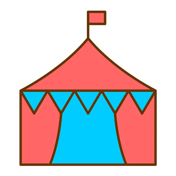Sirk Çadırı Ikonu Vektör Çizimi Tasarımı — Stok Vektör