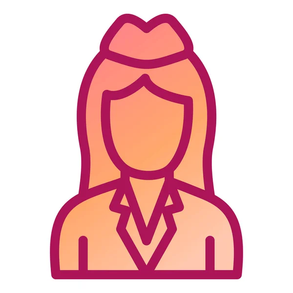 Una Mujer Icono Web Ilustración Simple — Vector de stock