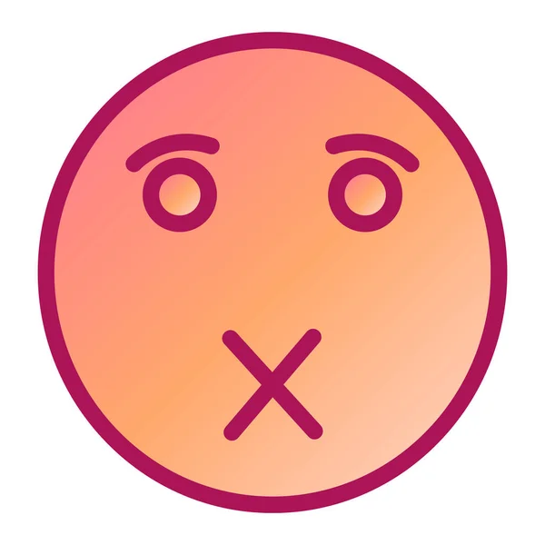 Sad Face Emoticon Icon Vector Illustration — Stock Vector