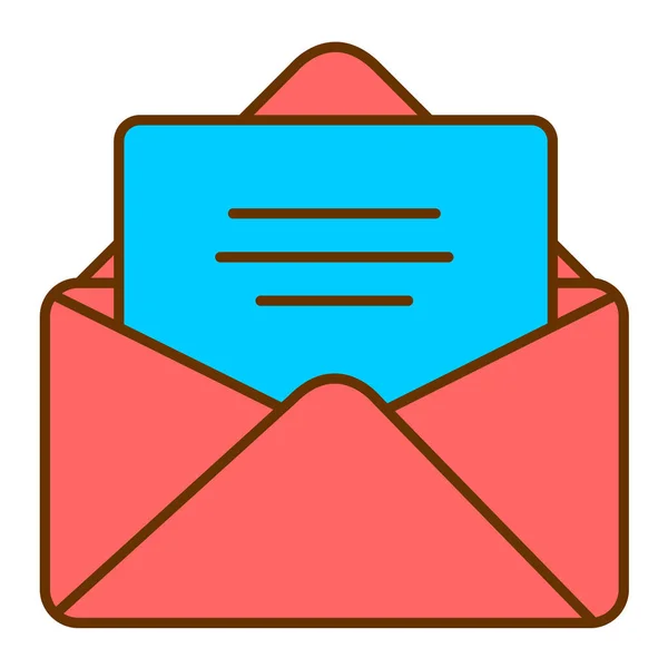 Envelope Com Mensagem Ilustração Vetor Correio —  Vetores de Stock