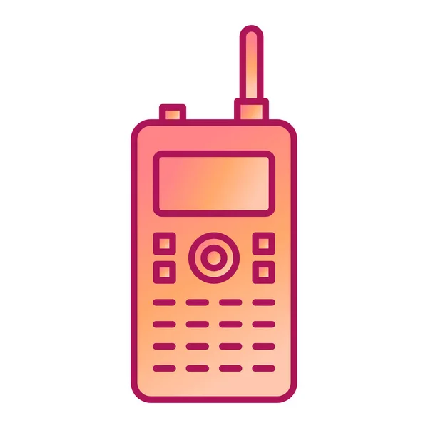 Ícone Dispositivo Rádio Delinear Smartphone Com Ilustração Vetor Controle Remoto —  Vetores de Stock