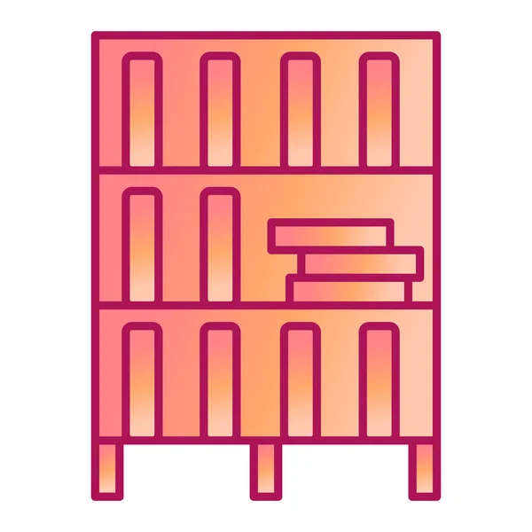 Книжкова Полиця Книгами Книжковою Шафою Векторний Дизайн Ілюстрації — стоковий вектор