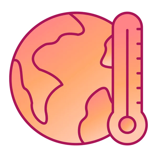 Termometer Med Temperatur Och Jord Vektor Illustration Design — Stock vektor