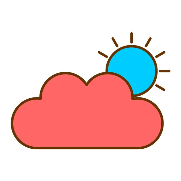 Wolke Wetter Symbol Vektor Illustration Design — Stockvektor
