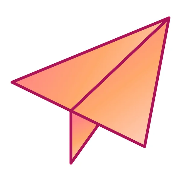Icône Avion Papier Illustration Vectorielle — Image vectorielle