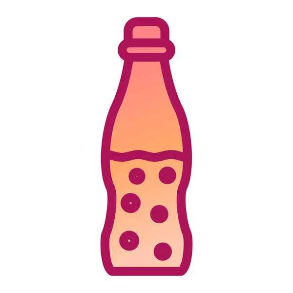 Wasserflasche Umriss Illustration Von Bier Vektor Symbolen Für Das Web — Stockvektor