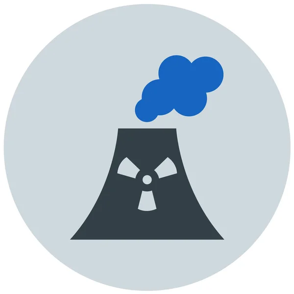 Nuclear Power Plant Vector Icon — Stock Vector
