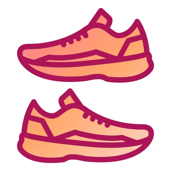 Zapatillas Icono Vector Ilustración — Vector de stock