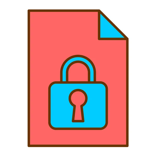 Secure File Simple Illustration — Stock Vector