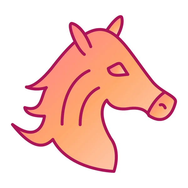 Paardenkop Icoon Tekenfilm Van Eenhoorn Hond Vector Illustratie Voor Web — Stockvector