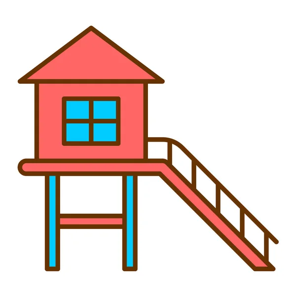 Parque Infantil Icono Web Ilustración Simple — Vector de stock