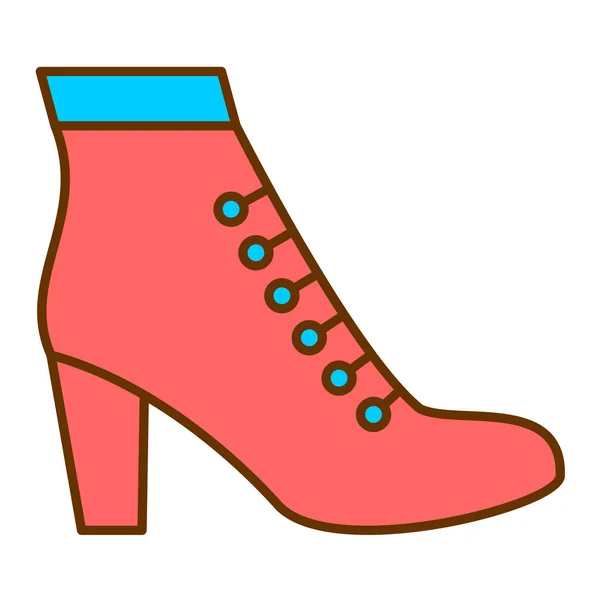 Heeled Boot Web Icon Simple Illustration — Stock Vector