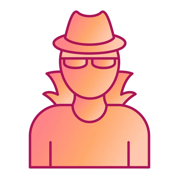 Man Wearing Hat Scarf Vector Illustration Design — Image vectorielle