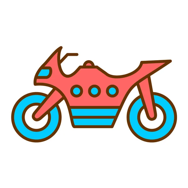 Ilustrace Vektoru Ikony Motocyklu — Stockový vektor