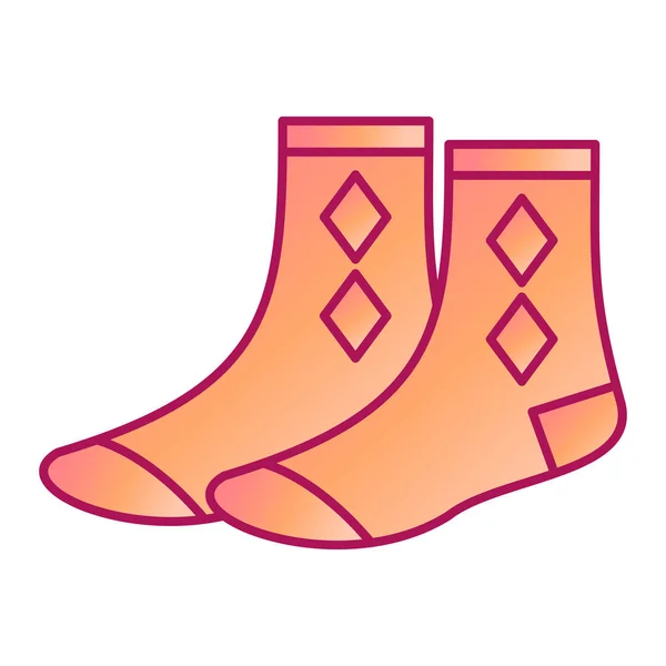 Socks Icon Flat Illustration Boots Vector Icons Web — Stock Vector