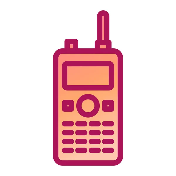無線装置のアイコン 概要電話でのウォーリー トーキーのイラスト 白い背景に隔離され — ストックベクタ