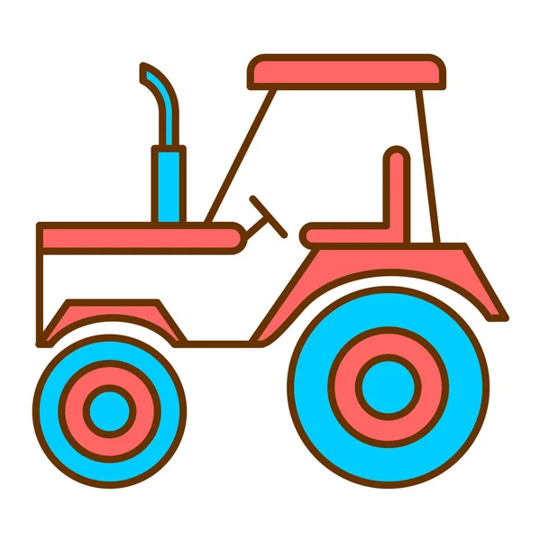 Vector Ícone Tractor Sinal Linha Fina Ilustração Símbolo Contorno Isolado — Vetor de Stock