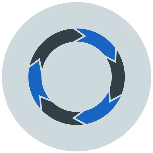 Circular Icono Plano Circular — Vector de stock