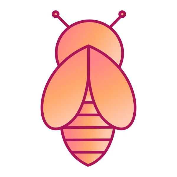 Icône Insecte Abeille Dessin Animé Papillon Vecteur Symbole Illustration Stock — Image vectorielle