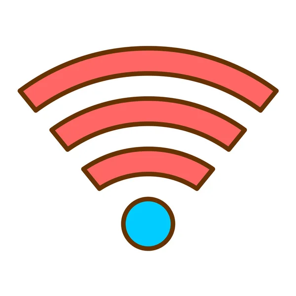 Wifi Sinyal Ikonu Vektör Illüstrasyon Tasarımı — Stok Vektör