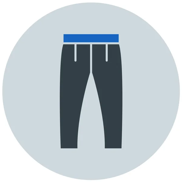 Pantaloni Icona Web Semplice Illustrazione — Vettoriale Stock