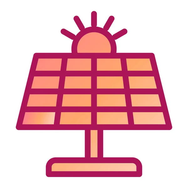 Energía Solar Diseño Simple — Vector de stock