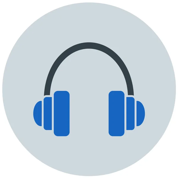 Ακουστικά Web Εικονίδιο Απλή Απεικόνιση — Διανυσματικό Αρχείο