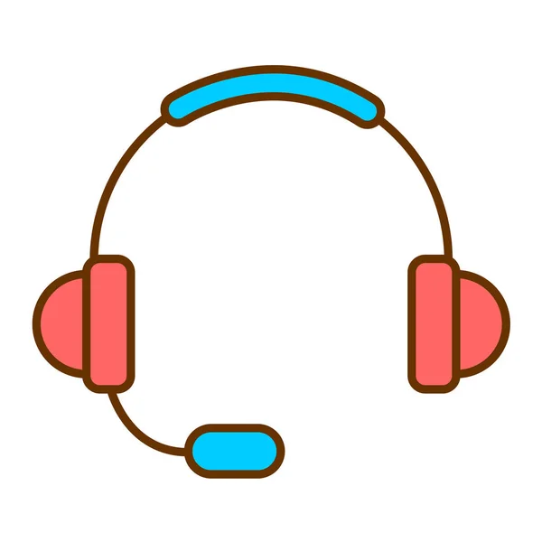 Auriculares Icono Web Diseño Simple — Vector de stock